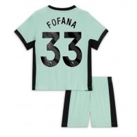 Chelsea Wesley Fofana #33 Tredjeställ Barn 2023-24 Korta ärmar (+ Korta byxor)